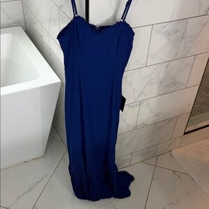 Lulu's Strapless Royal Blue Dress